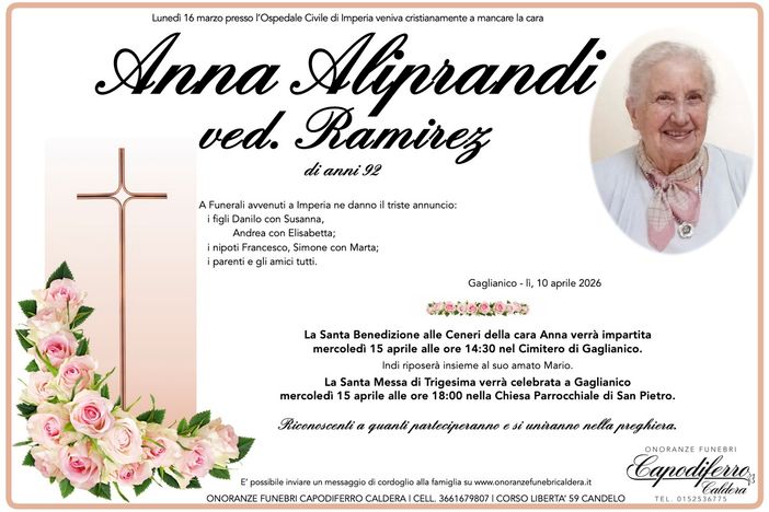 Anna Aliprandi, ved. Ramirez