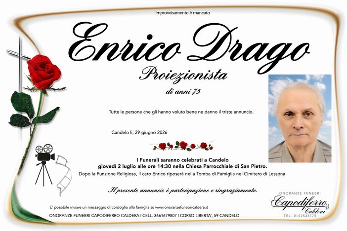 Enrico Drago, Proiezionista