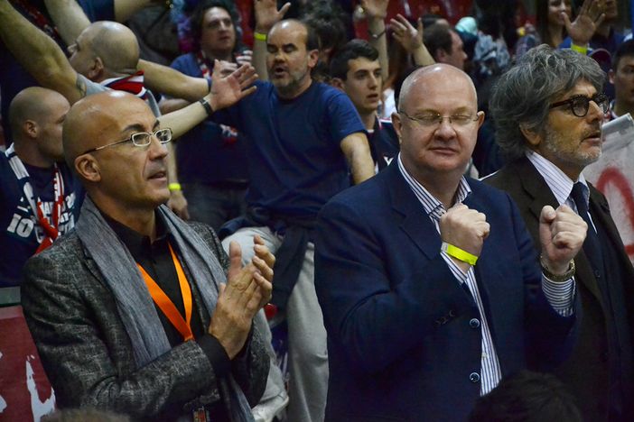 Massimo Angelico e l'ex presidente Forni hanno assistito insieme alla partita