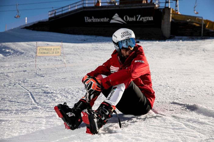 Il campione svizzero Marc Rochat sulle piste di Bielmonte: "Mi sento una grande responsabilità, qui si allenava la Valanga Azzurra", foto Cosimo Maffione