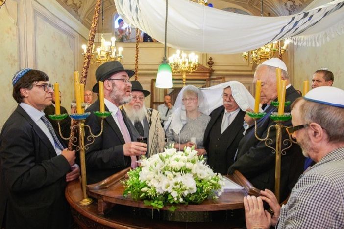 Dopo 49 anni, celebrato un matrimonio alla Sinagoga del Piazzo