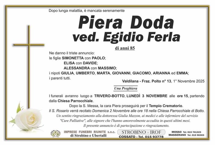 Piera Doda, ved. Egidio Ferla