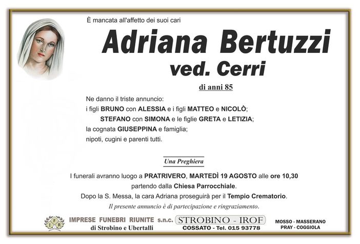 Bertuzzi Adriana, ved. Cerri