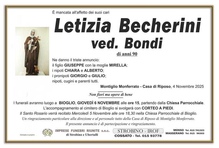 Letizia Becherini, ved. Bondi
