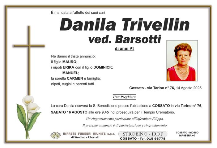 Danila Trivellin ved. Barsotti
