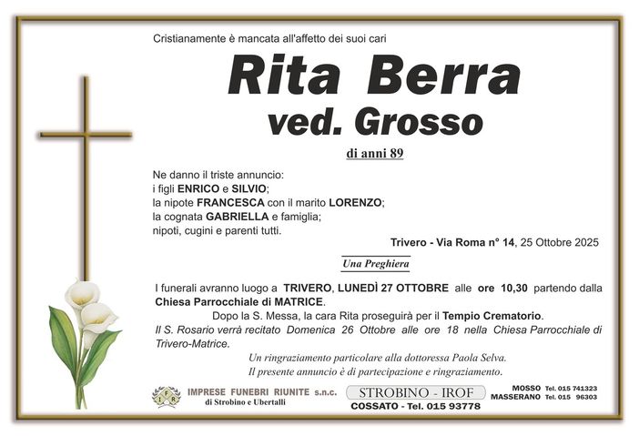 Rita Berra ved. Grosso