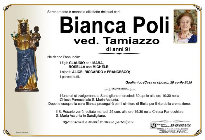 Bianca Poli ved. Tamiazzo