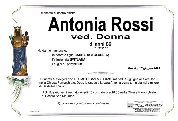 Antonia Rossi ved. Donna