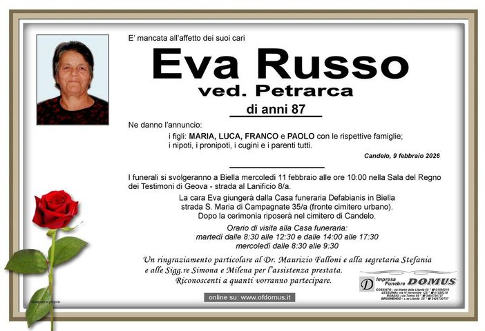 Eva Russo, ved. Petrarca