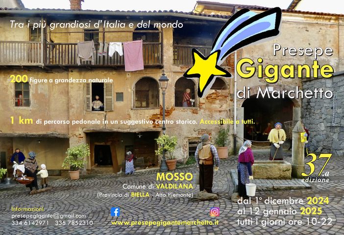 Presepe Gigante di Marchetto, Valdilana: Dall' 1 dicembre visite guidate per le Scuole
