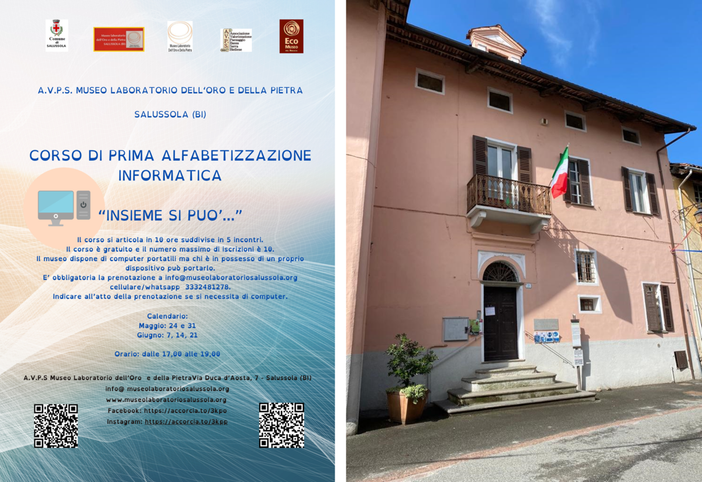 A Salussola il corso di prima alfabetizzazione informatica.