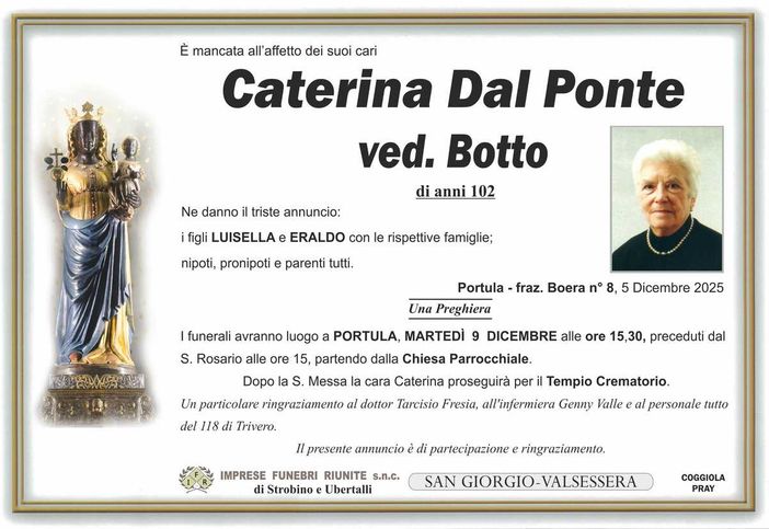 Caterina Dal Ponte, ved. Botto