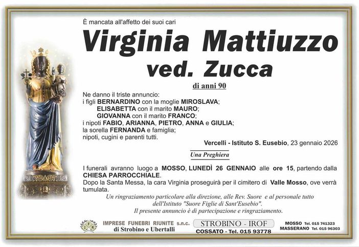 Virginia Mattiuzzo, ved. Zucca