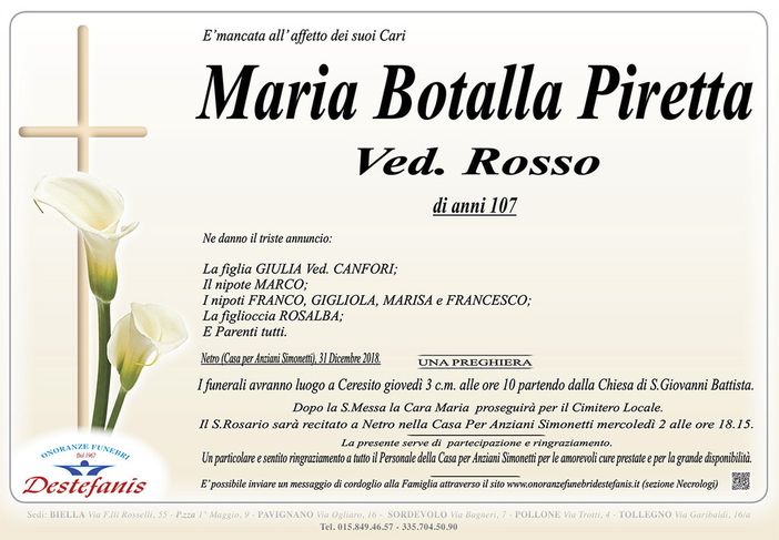 Maria Botalla Piretta Ved. Rosso