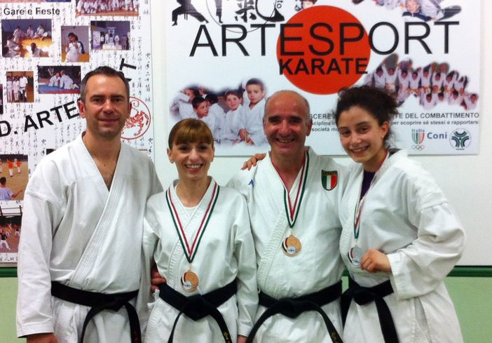 Nella foto il tecnico Andrea Crucitti, Simona Riussi, Nicastro Vincenzo e Annalisa De Santo