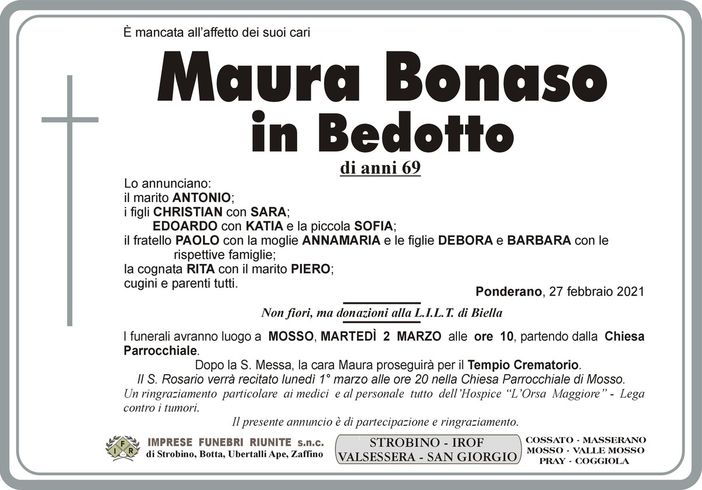 Maura Bonaso in Bedotto