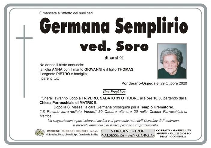 Germana Semplirio Ved. Soro