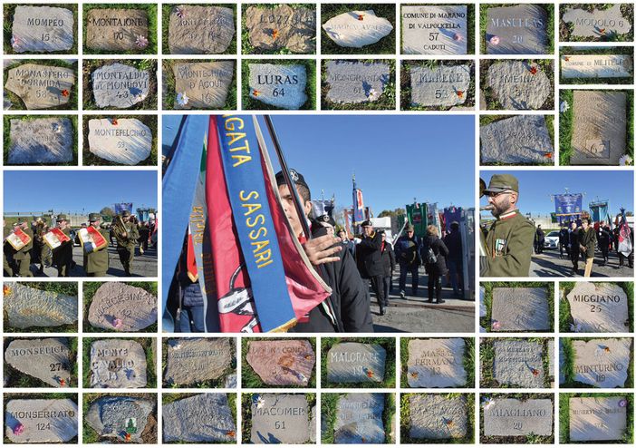 Biella, area monumentale “Nuraghe Chervu”, mosaico di pietre provenienti dai Comuni italiani.
