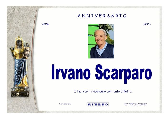 Irvano Scarparo - Anniversario
