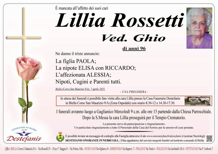 Lillia Rossetti ved. Ghio