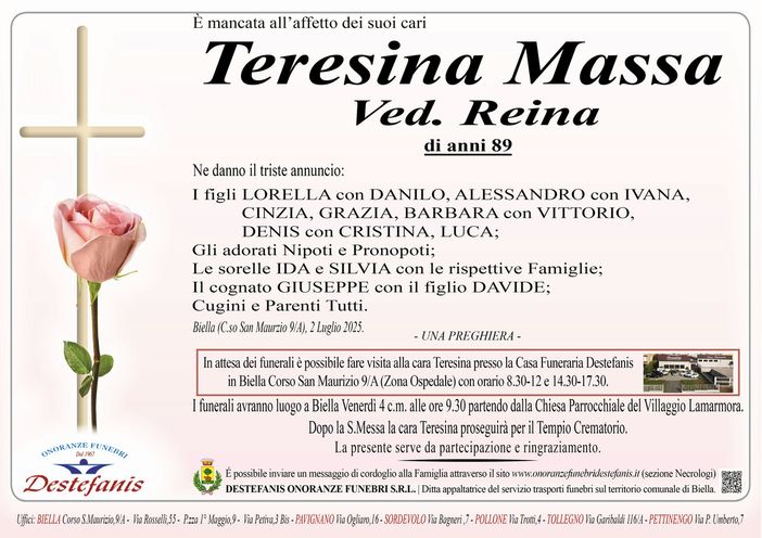 Teresina Massa, ved.Reina