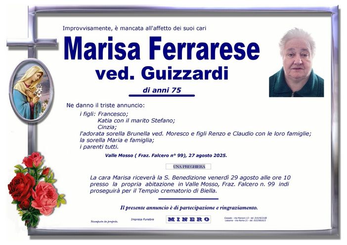 Marisa Ferrarese, ved. Guizzardi