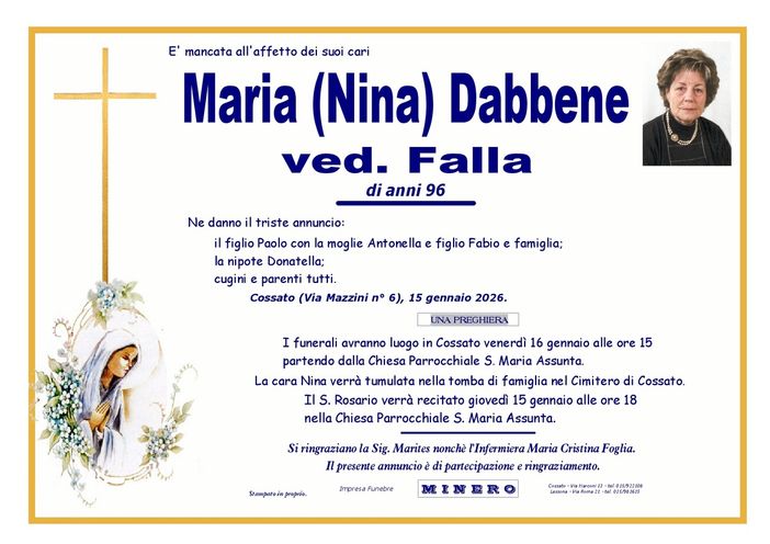 Maria (Nina) Dabbene, ved. Falla