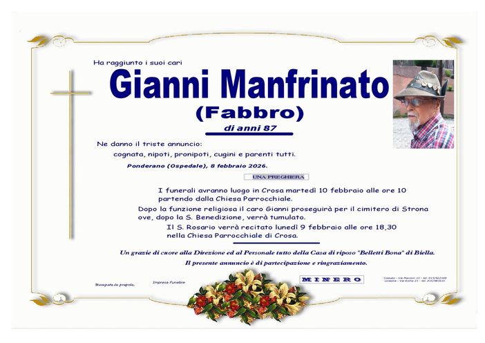Gianni Manfrinato (Fabbro)