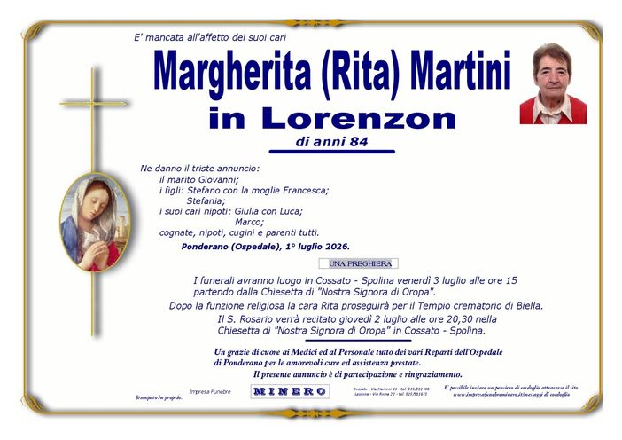 Margherita (Rita) Martini in Lorenzon