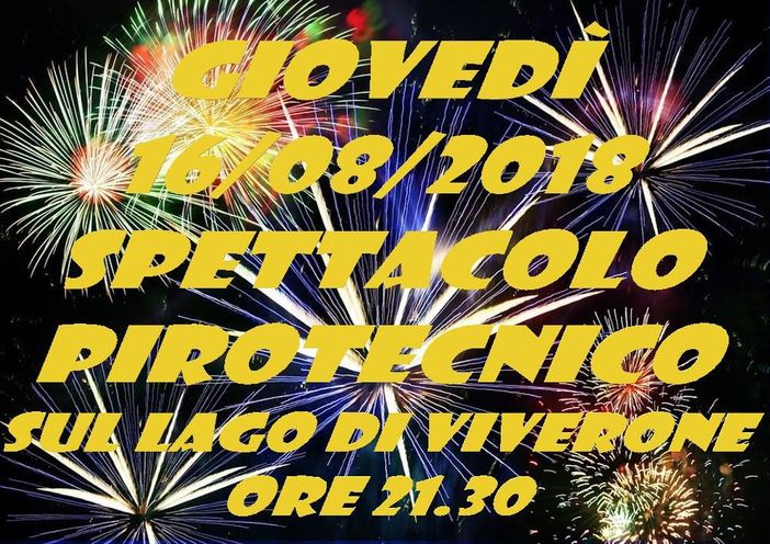 Viverone: I fuochi d'artificio animeranno la serata del 16 agosto