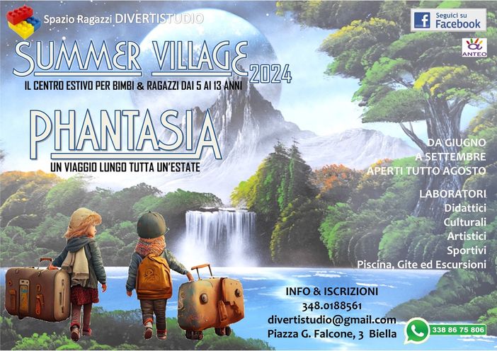 Centro Estivo Summer Village 2024 Divertistudio - Aperte le iscrizioni