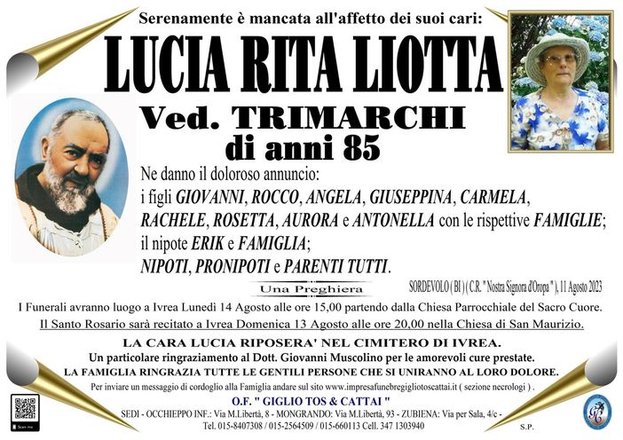 Lucia Rita Liotta, Ved. Trimarchi