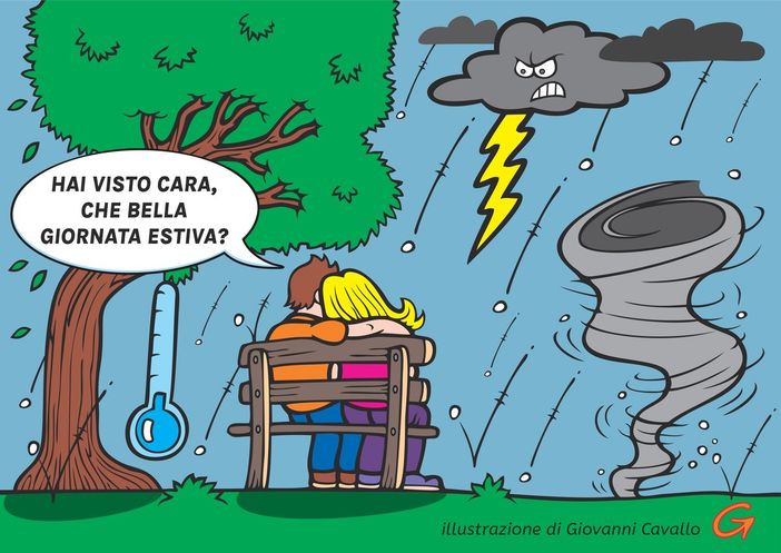 Estate biellese 2025: romantici sotto la grandine - Illustrazione di Giovanni Cavallo Estate biellese 2025: romantici sotto la grandine - Illustrazione di Giovanni Cavallo