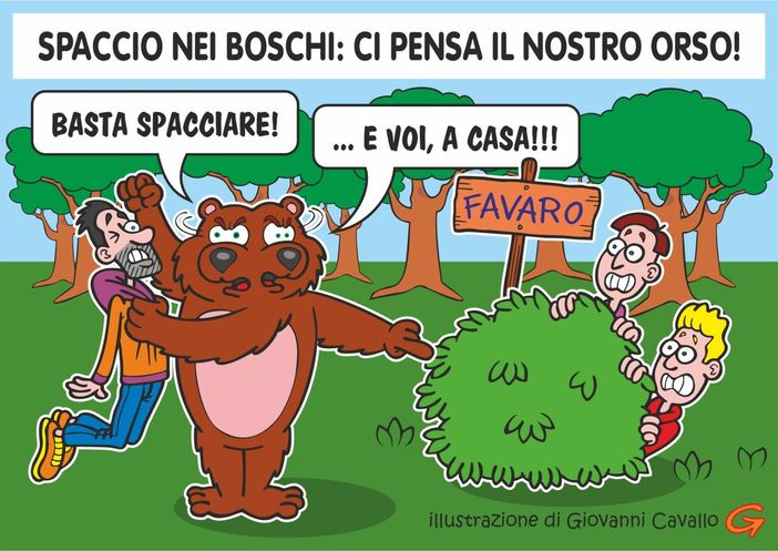 Cronache rocambolesche a Favaro: a Biella chi spaccia non cade in piedi... - Illustrazione di Giovanni Cavallo