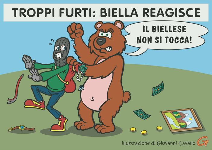Ladri in tour, il Biellese risponde: “Qui non è zona franca!” - Illustrazione di Giovanni Cavallo