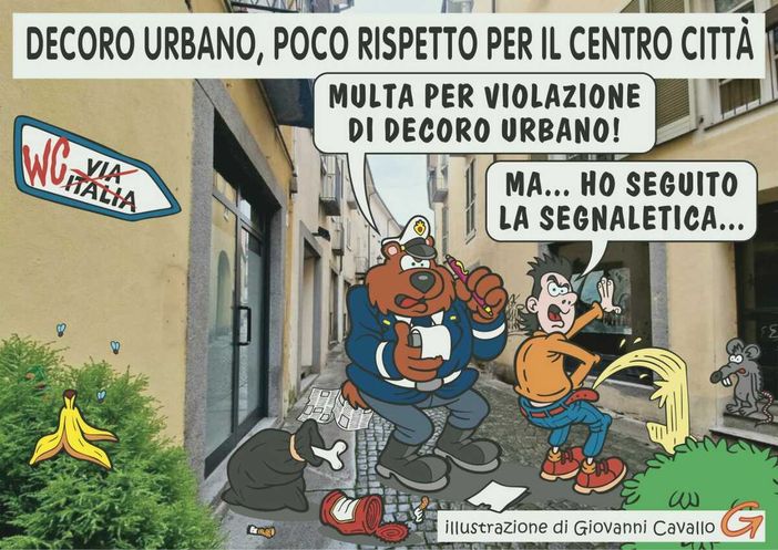 Via Italia, istruzioni per l'uso: da salotto a WC è questione di rispetto - Illustrazione di Giovanni Cavallo