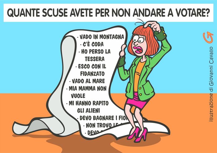 Referendum giustizia: vincerà il sì, il no… o il partito dell’astensione? - Illustrazione di Giovanni Cavallo