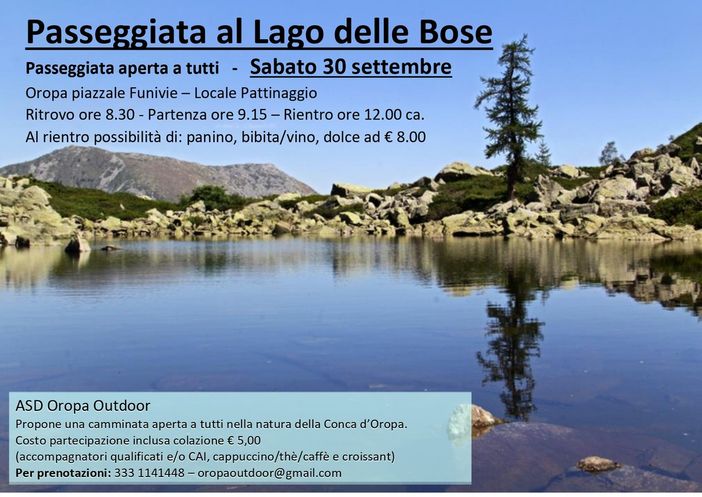 Immersi nella natura: ASD Oropa Outdoor propone una passeggiata al Lago delle Bose