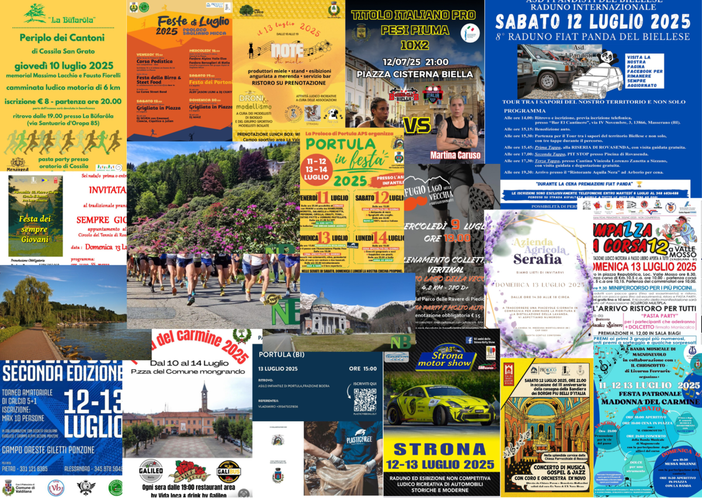 Tante cose da fare a Biella nel we del 11, 12 e 13 luglio Tante cose da fare a Biella nel we del 11, 12 e 13 luglio