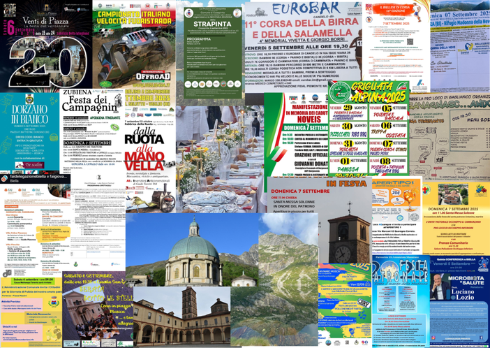 Tante cose da fare nel we del 5, 6 e 7 settembre Tante cose da fare nel we del 5, 6 e 7 settembre