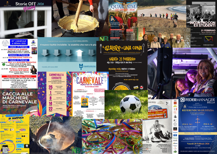 Tante cose da fare nel we 20, 21 e 22 febbraio