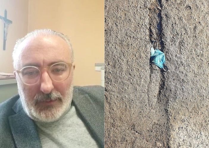 Contro l'abbandono delle mascherine: l'appello di Pietro Brovarone, VIDEO