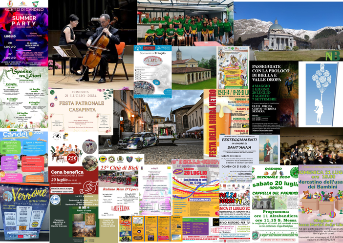 Tante cose da fare a Biella e provincia nel we del 19, 20 e 21 luglio