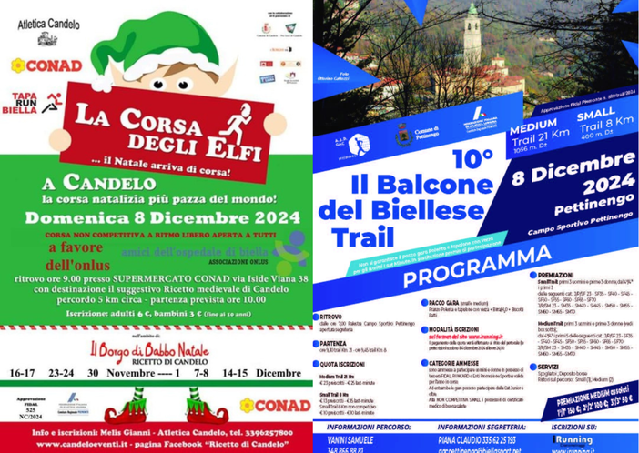 Le corse della settimana di newsbiella.it dal 3 all' 8 dicembre Le corse della settimana di newsbiella.it dal 3 all' 8 dicembre