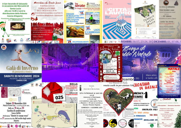 Tante cose da fare a Biella nel we del 29 e 30 novembre e 1 dicembre Tante cose da fare a Biella nel we del 29 e 30 novembre e 1 dicembre