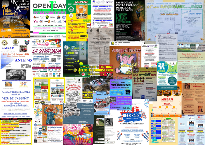 Tante cose da fare a Biella e provincia nel we del 6, 7 e 8 settembre Tante cose da fare a Biella e provincia nel we del 6, 7 e 8 settembre