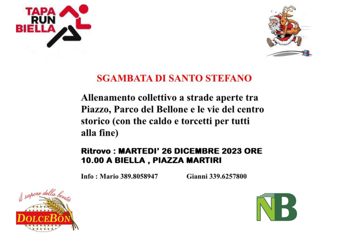 Torna anche quest'anno la sgambata di Santo Stefano con i Tapa Run Torna anche quest'anno la sgambata di Santo Stefano con i Tapa Run