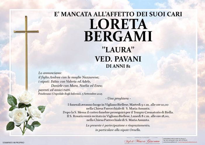 Loreta Bergami "Laura" , ved. Pavani