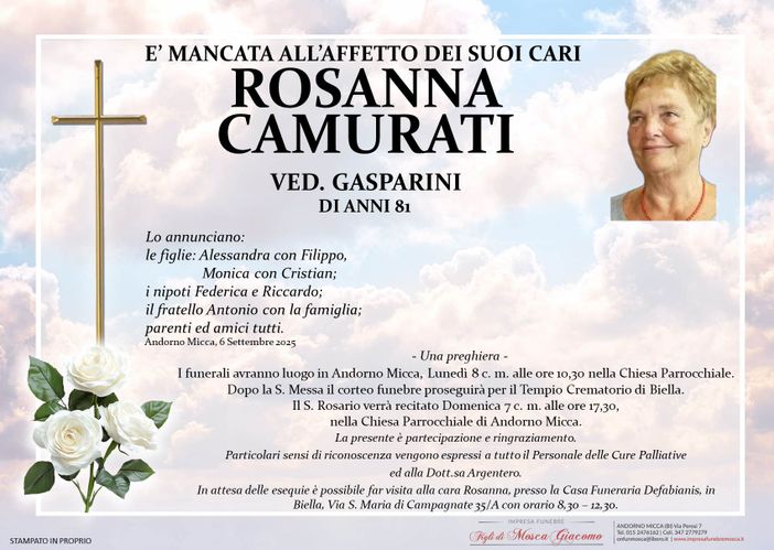 Rosanna Camurati, ved. Gasparini
