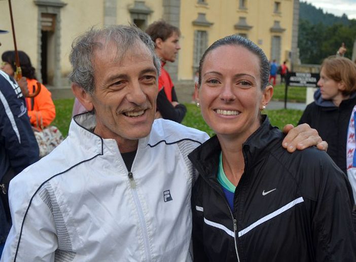 Valentina Menonna con l'allenatore Claudio Canatone - foto www.biellaedintorni.it